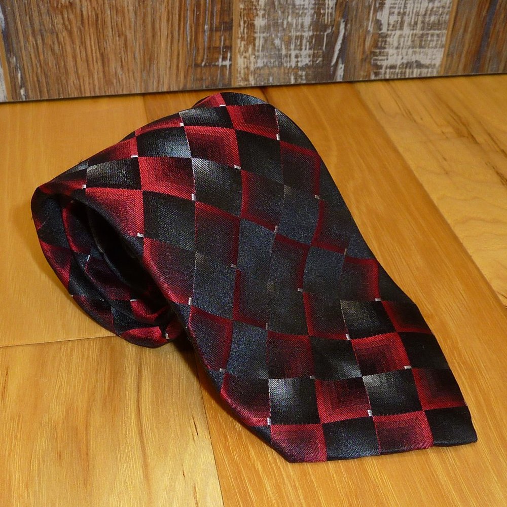 Stafford Essentials Men's Red Designed Tie